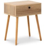 Κομοδίνο Pauline  μελαμίνης χρώμα pine oak 45x35x61εκ.