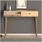 Κονσόλα μελαμίνης Alis  χρώμα oak 110x29x88εκ. - Image 2
