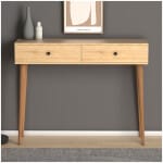 Κονσόλα μελαμίνης Alis  χρώμα oak 110x29x88εκ. - Image 3