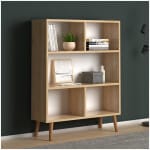 Βιβλιοθήκη μελαμίνης Cube  χρώμα oak 80x24x100εκ. - Image 2