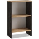 Βιβλιοθήκη μελαμίνης Flora  χρώμα industrial grey - oak 52x25x80εκ.