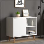 Κονσόλα - μπουφές μελαμίνης Luce  χρώμα λευκό 80x35x66εκ. - Image 2
