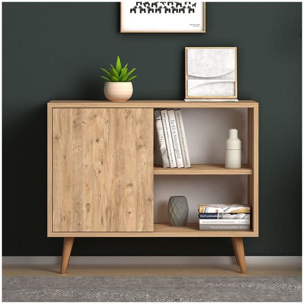 Κονσόλα - μπουφές μελαμίνης Luce  χρώμα pine 80x35x66εκ. - Image 3