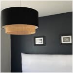 Φωτιστικό οροφής Lucifer  E27 υφασμάτινο μονόφωτο χρώμα μαύρο 30x20x70εκ. - Image 2