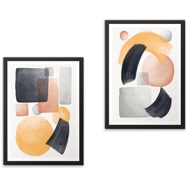 Πίνακας "Shapes"  2 τμχ. σε πλαίσιο 35x45x2εκ.