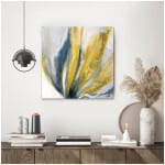 Πίνακας σε καμβά "Golden Leaves"  ψηφιακής εκτύπωσης 50x50x3εκ. - Image 2
