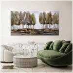 Πίνακας σε καμβά "Poplars"  ψηφιακής εκτύπωσης 125x80x3εκ. - Image 2