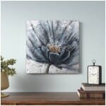 Πίνακας σε καμβά "Blue Flower"  ψηφιακής εκτύπωσης 50x50x3εκ. - Image 2
