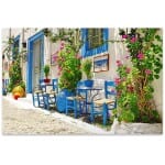 Πίνακας σε καμβά "Greek Street Tavern"  ψηφιακής εκτύπωσης 60x40x3εκ.