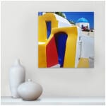 Πίνακας σε καμβά "Santorini"  ψηφιακής εκτύπωσης 50x50x3εκ. - Image 2