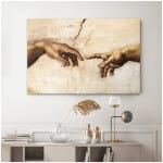 Πίνακας σε καμβά "The Creation of Adam"  ψηφιακής εκτύπωσης 100x70x3εκ. - Image 2