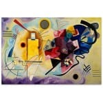 Πίνακας σε καμβά "Yellow Red Blue"  ψηφιακής εκτύπωσης 70x50x3εκ.