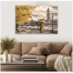 Πίνακας σε καμβά "Big Ben And Yellow Leaves"  ψηφιακής εκτύπωσης 75x50x3εκ. - Image 2