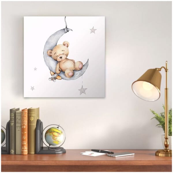 Πίνακας σε καμβά "Baby Bear"  ψηφιακής εκτύπωσης 40x40x3εκ. - Image 2