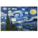Πίνακας σε καμβά "Starry Night"  ψηφιακής εκτύπωσης 100x70x3εκ.