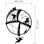 Διακοσμητικό τοίχου Free Soul  μεταλλικό χρώμα μαύρο 40x2x57εκ. - Image 3