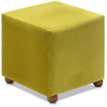 Σκαμπώ Ranma  υφασμάτινο χρώμα λαδί 40x40x40εκ.