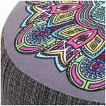 Σκαμπώ Enna  υφασμάτινο χρώμα γκρι 40x40x42εκ. - Image 3