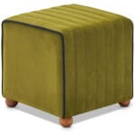 Σκαμπώ Mona  βελούδινο χρώμα πράσινο 40x40x40εκ.