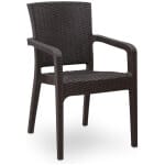 Πολυθρόνα πολυπροπυλενίου Clio  recycled χρώμα καφέ 57x55x86εκ.