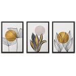 Πίνακας "Plants"  3 τμχ. σε πλαίσιο 35x45x2εκ.