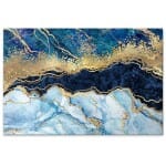 Πίνακας σε καμβά "Deep Blue"  ψηφιακής εκτύπωσης 125x80x3εκ.