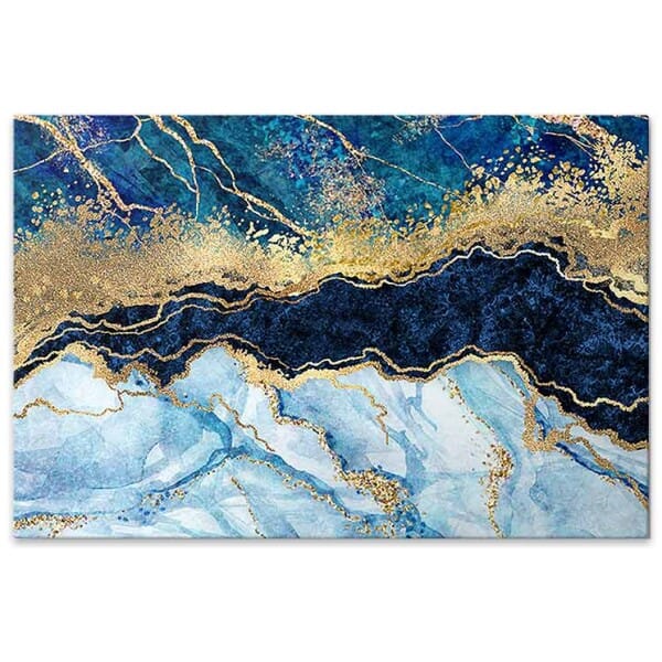 Πίνακας σε καμβά "Deep Blue"  ψηφιακής εκτύπωσης 125x80x3εκ.