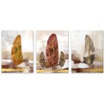 Πίνακας σε καμβά "Autumn Leaves"  τρίπτυχος ψηφιακής εκτύπωσης 126x55x3εκ.