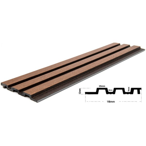 PS PANEL ΜΕ 3D ΠΗΧΑΚΙΑ 11 PIANO 12/122/2900mm GOLDEN OAK/D.BROWN NewPlan - Image 3