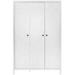 Ντουλάπα ρούχων French  τρίφυλλη χρώμα λευκό 125x54x196εκ. - Image 3