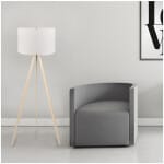 Φωτιστικό δαπέδου Rosling  Mdf/ύφασμα Pvc χρώμα φυσικό/λευκό 38x21x140εκ. - Image 2