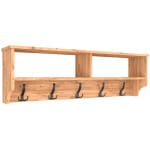 Κρεμάστρα τοίχου Ottila  από μελαμίνη χρώμα pine oak 120x22x37εκ. - Image 2