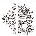 Στένσιλ DecoChic, Double Corner and Frame, 40x40cm