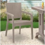 Πολυθρόνα πολυπροπυλενίου Clio  recycled χρώμα cappuccino 57x55x86εκ. - Image 2