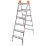 Σκάλα Double Step Perilla μεταλλική 6+6 σκαλοπάτια 137εκ.