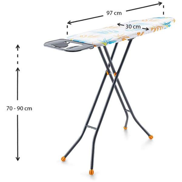 Σιδερώστρα ρούχων Alsu Perilla μεταλλική ανθρακί 97x30x90εκ. - Image 3