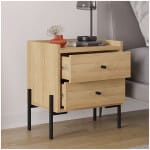 Κομοδίνο Malta  χρώμα saphhire oak 49x35x52εκ. - Image 2