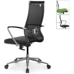Καρέκλα γραφείου B2-163K  εργονομική με ύφασμα Mesh και τεχνόδερμα χρώμα μαύρο 58x70x103/117εκ. - Image 2