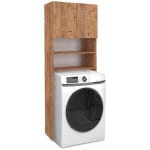 Έπιπλο πλυντηρίου Ramsey  από μελαμίνη χρώμα pine oak 65x27x190,6εκ.