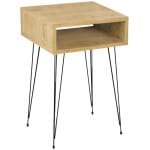 Κομοδίνο μελαμίνης Scott  χρώμα sapphire oak 40x30x60εκ. - Image 2