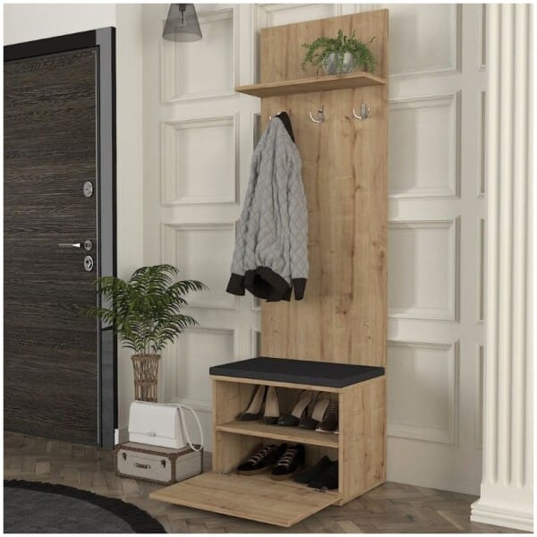 Έπιπλο εισόδου Track  χρώμα sapphire oak 60x38,2x190εκ. - Image 3