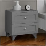 Κομοδίνο Emily  χρώμα ανθρακί 45x42x55εκ.