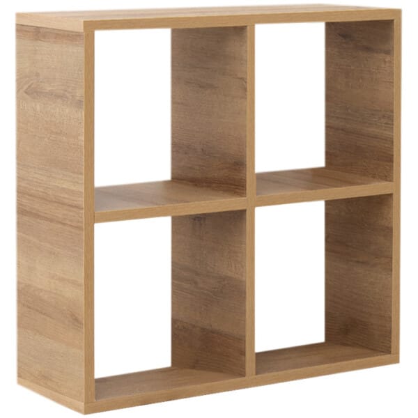 Βιβλιοθήκη Cube  από μελαμίνη χρώμα pine oak 60x23x60εκ. - Image 1