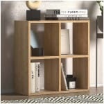 Βιβλιοθήκη Cube  από μελαμίνη χρώμα pine oak 60x23x60εκ. - Image 2