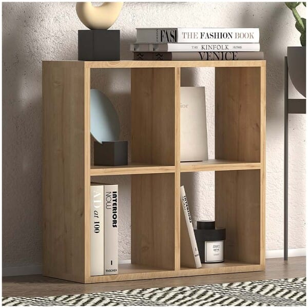Βιβλιοθήκη Cube  από μελαμίνη χρώμα pine oak 60x23x60εκ. - Image 2