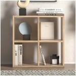 Βιβλιοθήκη Cube  από μελαμίνη χρώμα pine oak 60x23x60εκ. - Image 3