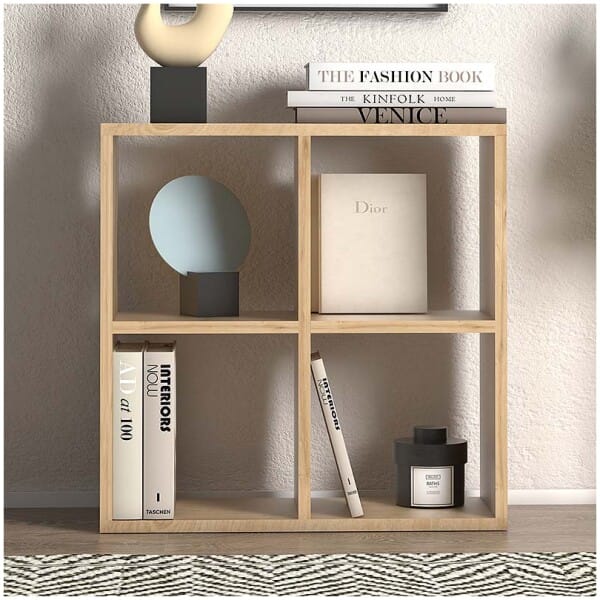 Βιβλιοθήκη Cube  από μελαμίνη χρώμα pine oak 60x23x60εκ. - Image 3