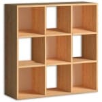 Βιβλιοθήκη Cube  από μελαμίνη χρώμα oak 90x30x90εκ.