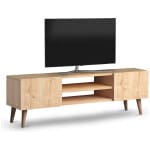 Έπιπλο τηλεόρασης Etna  από μελαμίνη χρώμα oak 120x30x40εκ.