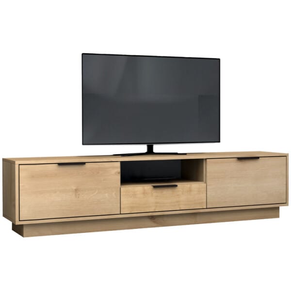 Έπιπλο τηλεόρασης Mensa  χρώμα φυσικό οξιάς 180x35x43cm. - Image 3